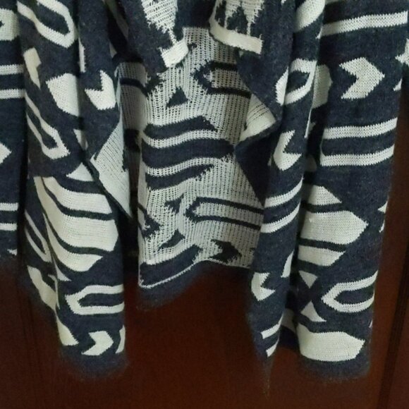 64 Sixty Five Mohair Blend Long Sleeve Open Front Boho Aztec Cardigan Size Med - Picture 3 of 10